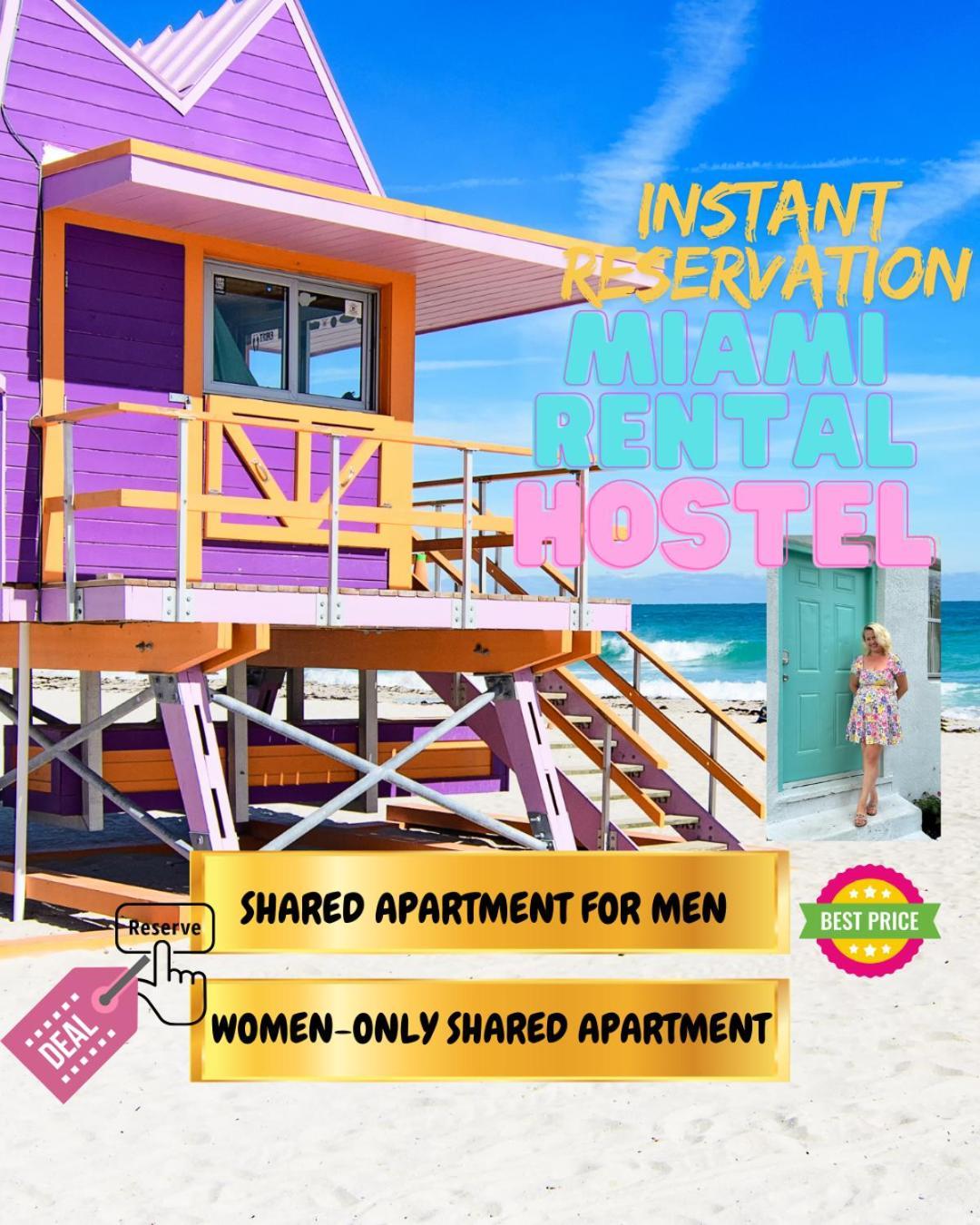 104 Mixed Shared Rooms Central, Friendly, Affordable Miami Buitenkant foto